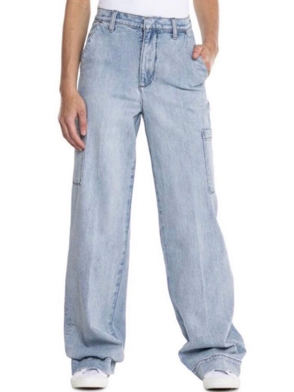 Joe's Jeans Nolan Cargo Wide-Leg Trouser Jeans, SZ. 4